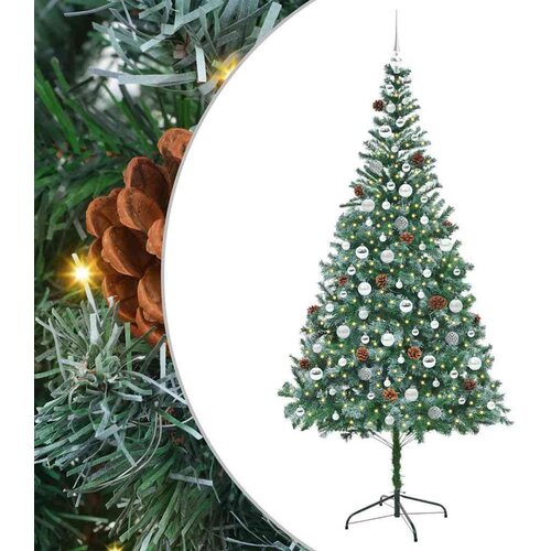 VidaXL Umjetno božićno drvce s stalakom Zelena 210 cm PVC i čelik Slike