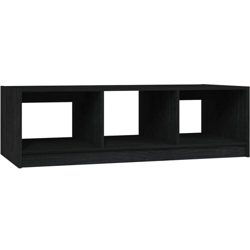 Maison Chic Klubska mizica - kavna mizica - Nizka mizica črna 110x50x34 cm trdna borovina, (21755412) Slike