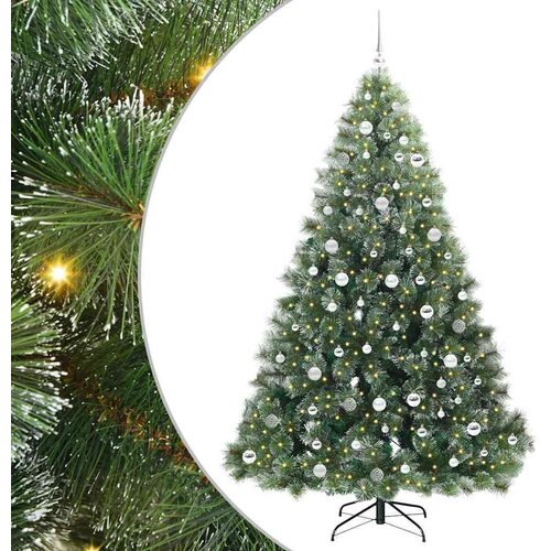 VidaXL Umjetno božićno drvce s stalakom Zelena 210 cm PE i PVC Slike