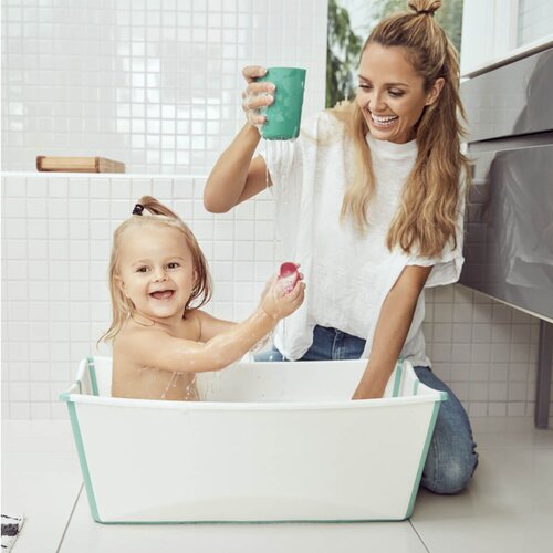 Stokke kad Flexi bath Bundle z oporo za novorojenčka white Slike
