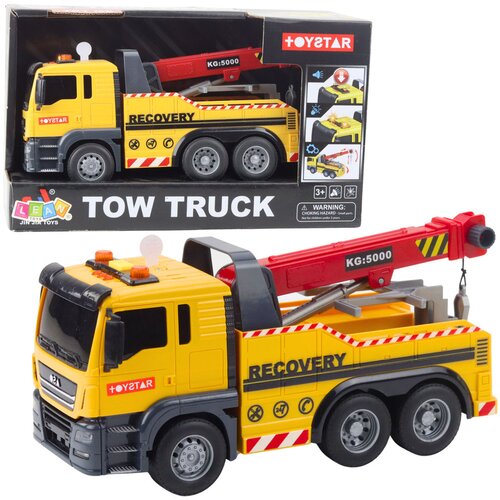 Kamion sa dizalicom za igru TOW - crveno/žuti Slike