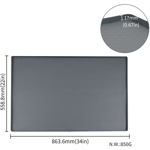 INF Silikonska podloga za sušenje posode z odtokom - Velika 86,4 x 48,3 cm, siva L, (5000125115) Cene