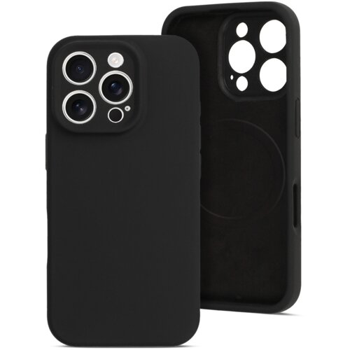 Onasi Mat Liquid silikonski ovitek z MagSafe za iPhone 16 Pro - črn Cene