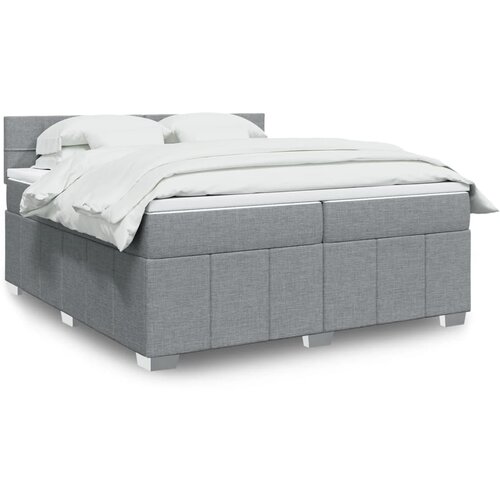 vidaXL Krevet s oprugama i madracem svjetlosivi 200 x 200cm od tkanine Cijene