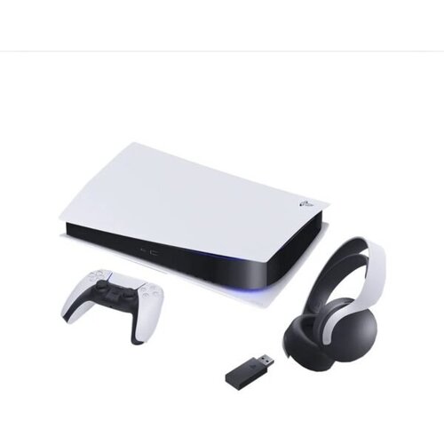 PS5 DIGITAL EDITION + PLAY STATION PULSE 3D WIRELESS HEADSET Slike