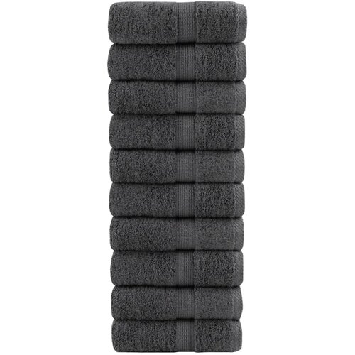VidaXL Premium brisače 10 kos antracit 30x50 cm 600 g/m2 100 % bombaž Slike