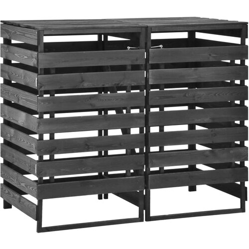  Dvojna lopa za smetnjake 140x75x121 cm barvana trdna borovina Cene