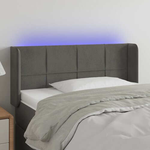 LED uzglavlje tamnosiv 93x16x78/88 cm baršunasto Cene