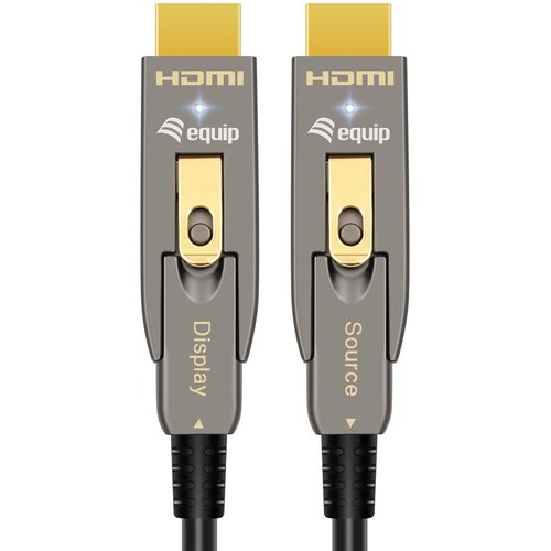 Equip HDMI 2.0 Detachable Type D + A Active Optical Cable, 15m, 4K /60Hz Slike
