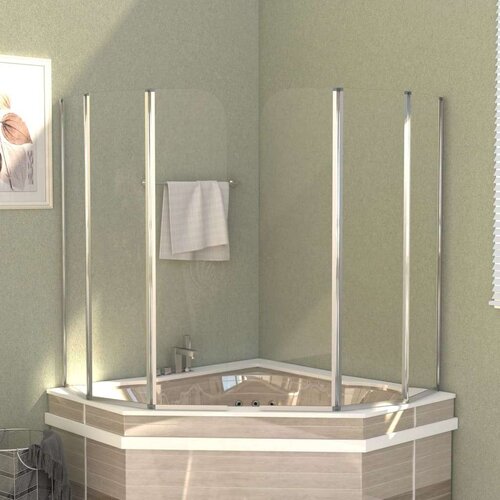 vidaXL tuš-kabine od kaljenog stakla 2 kom 104 x 130 cm prozirne Cene
