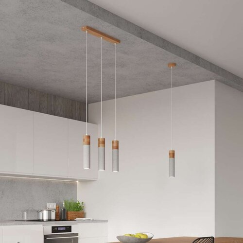  Sollux SL.0965 - Luster na sajli ZANE 1xGU10/40W/230V beton/drvo Slike