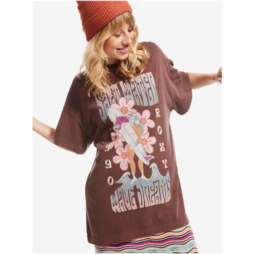 Roxy Women's brown T-shirt Sweet Janis - Women Cene