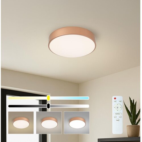 Brilagi LED prigu&amp;scaron;iva stropna svetiljka POOL LED/36W/230V prečnik 30 cm bronzana +daljinski upravljač Slike
