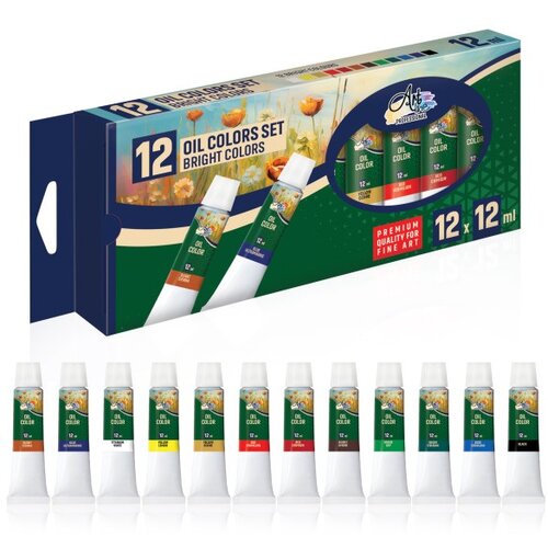 Artline uljane boje set ART077, 12x12ml Slike