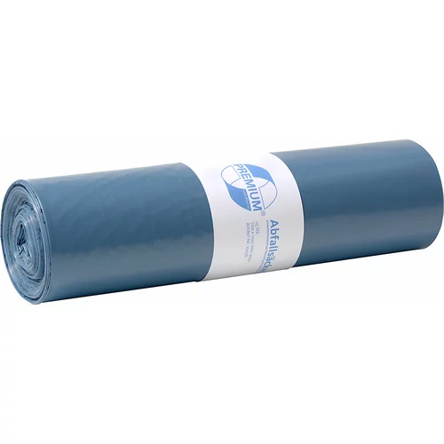 Deiss Standardne vreče za odpadke, LDPE, 120 l, debelina materiala 60 µm, modre barve