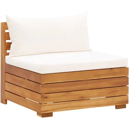  Modularna srednja sofa s jastucima 1 kom masivno bagremovo drvo