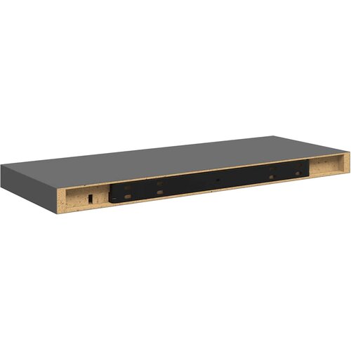  Plutajuća zidna polica visoki sjaj siva 60 x 23,5 x 3,8 cm MDF Slike