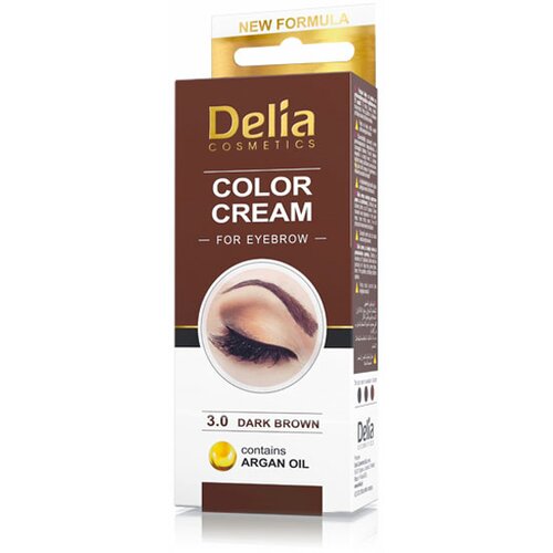 Delia Kolor krema za obrve sa arganovim uljem tamno braon 3.0 - | Puder Obrve | Kozmo Shop Online Cene