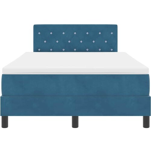  LED Box Spring Krevet Tamno plava 120 x 200 cm Bar&amp;scaron;un Slike
