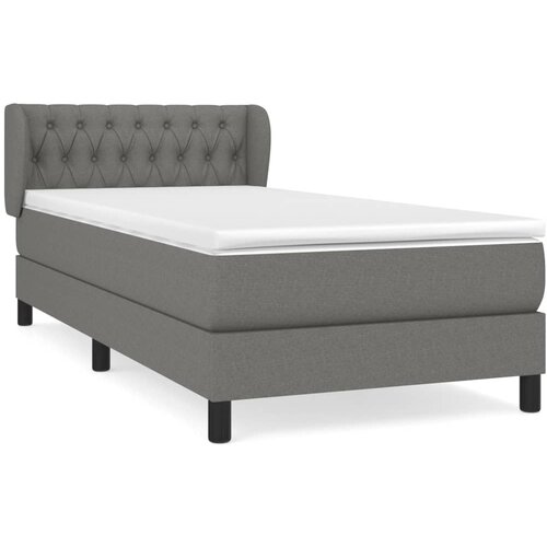 Maison Chic Box spring postelja - Vzmetna postelja z vzmetnico temno siva 90x190 cm blago SL13529, (21902907) Slike