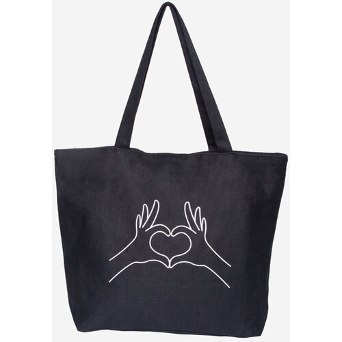Shelvt Black fabric shopping bag Slike