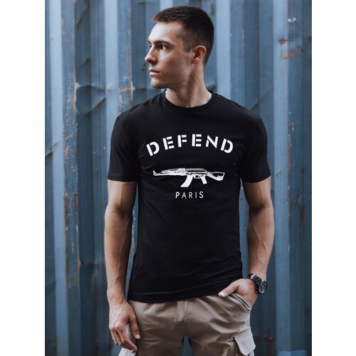 DStreet T-shirt męski z nadrukiem czarny Cene
