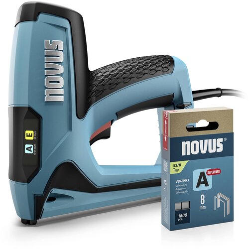Novus Električna spenjalna pištola Tools J-120 set + 1800 finih žičnih sponk - zmogljiva spenjalna pištola za pritrjevanje tkanin in tkanin - dolžina sponk 6 - 14 mm in žeblji 16 mm To, (21507335) Cene