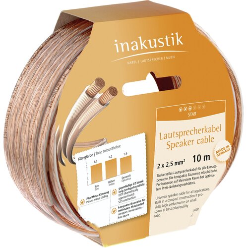Inakustik in-akustik Star Speaker Cable Reels 10m 2 x 2,5 mm Slike