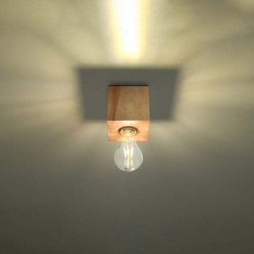 Nice Lamps stropna svetilka v naravni barvi 10x10 cm gabi &amp;ndash; Slike