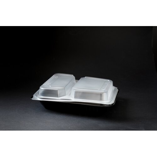  Plasti&amp;scaron;ne posude za pakovanje hrane, MT 2, 100 komada, Crne Slike