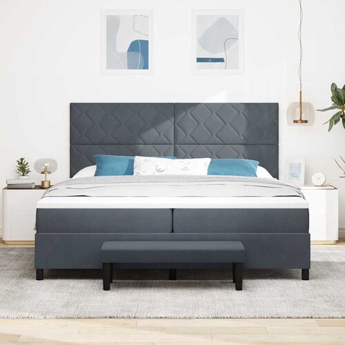  Krevet s opruga kutije Tamno siva 200 x 200 cm Bar&amp;scaron;un Slike