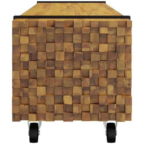  stalak Smeđa 110 x 30 x 30 cm Čvrsto teak drvo Slike