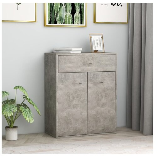  Komoda siva boja betona 60 x 30 x 75 cm od iverice Cijene