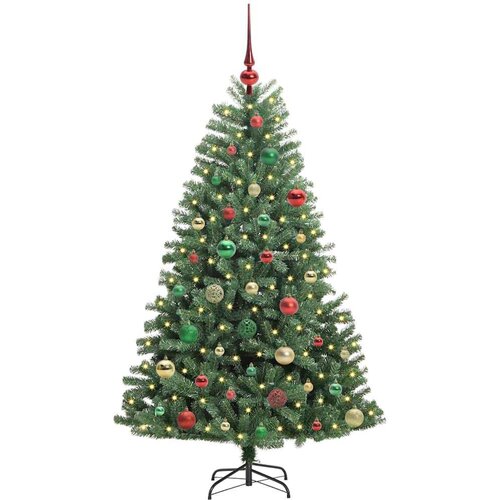 VidaXL Umjetno božićno drvce s nogom Zelena 150 cm PVC i metal Slike