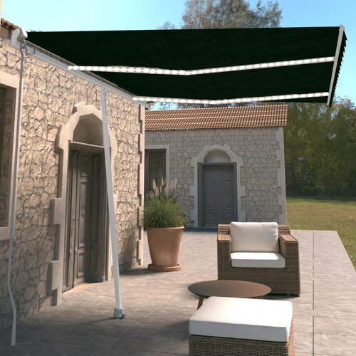vidaXL Tenda na ručno uvlačenje s LED svjetlima 350 x 250 cm antracit Cijene