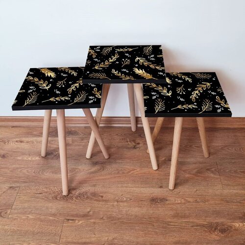Hanah home Set 3 stočića 3Shp382 Black Cene