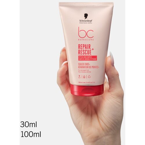 Schwarzkopf Professional BC Bonacure Repair Rescue+ kremasti serum za vrlo o&amp;scaron;tećenu kosu s ispucanim vrhovima 100 ml Slike