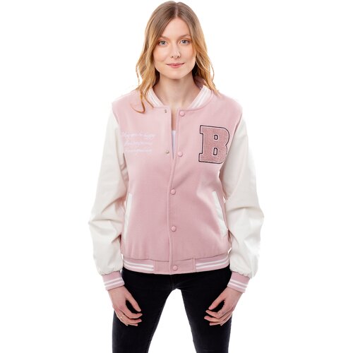 Glano Women's Baseball Jacket - Pink Slike