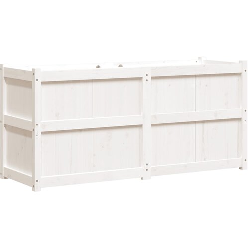  Vrtna sadilica bijela 150 x 50 x 70 cm od masivne borovine Slike