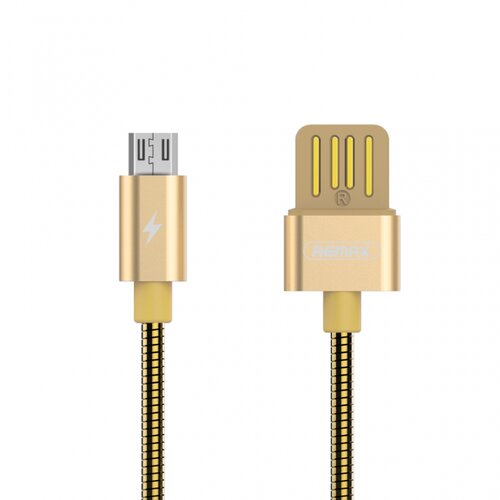 Remax data kabl Silver serpent series micro USB RC-080m zlatni 1m Slike