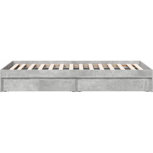  Okvir kreveta s pohranom s ladicama Betonska siva 80 x 200 cm Slike