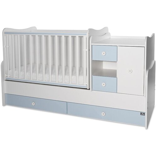 Lorelli MiniMAX Modularni krevetić 4in1 s Mehanizmom Ljuljanja White/Baby Blue 190x72 cm Cijene
