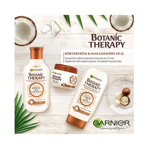 Garnier botanic therapy coco & macadamia hranjivi i njegujući šampon za regeneraciju kose 400 ml za žene
