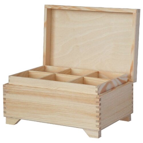Drvena kutija sa pregradama (drvena kutija za nakit) Slike