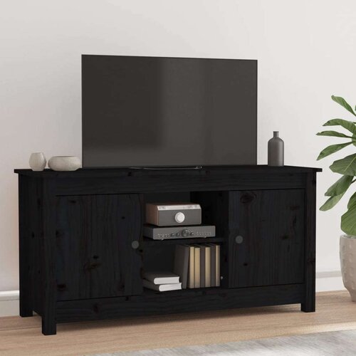 TV omarica črna 103x36,5x52 cm trdna borovina, (20730290) Slike