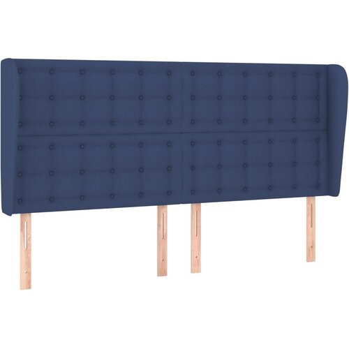  Uzglavlje s u&amp;scaron;ima plavo 183x23x118/128 cm od tkanine Slike