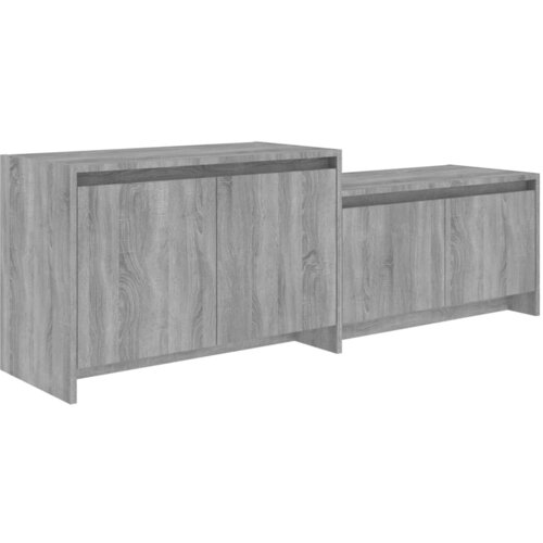 Maison Chic TV omarica - TV enota - Televizijska omarica siva sonoma 146,5x35x50 cm iverna plo&amp;scaron;ča, (21700432) Slike
