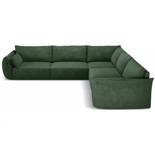 Mazzini Sofas Temno zelen kotni kavč (obojestranski) Vanda - Mazzini Sofas