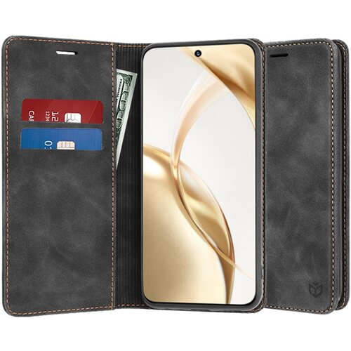 Techsuit Confy Cover preklopna torbica za Honor 200 &ndash; črna Cene