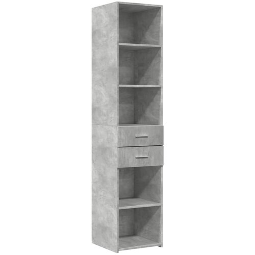 Maison Chic Visoka omara - Komoda - Predalnik betonsko siva 40x42,5x185 cm inženirski les, (21718886) Slike